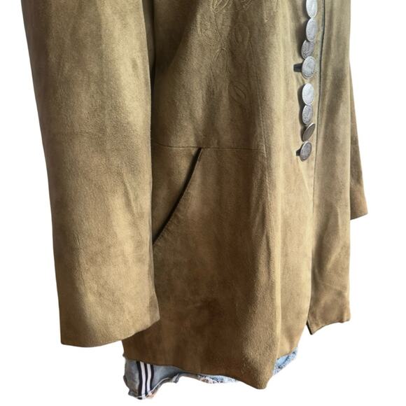 VTG - VINTAGE  ECHTES LEDER women's echtes leder suede WESTERN jacket SIZE 38 - Picture 6 of 15
